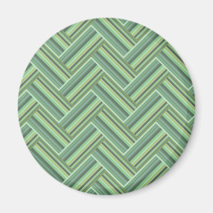 Aimant Bandes vert olive double tissage