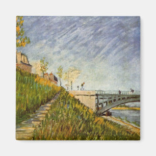 Aimant Banks of Seine, Pont de Clichy by Vincent van Gogh
