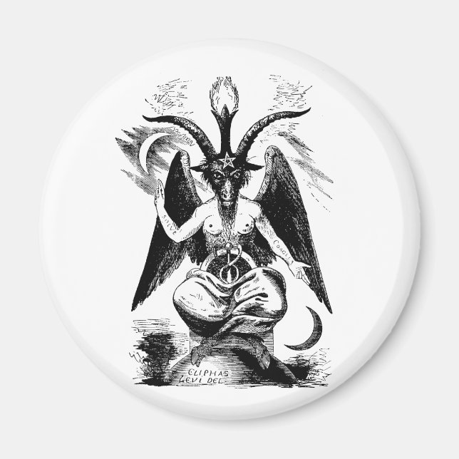 Aimant Baphomet (noir) (Devant)