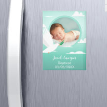 Baptême de bébé garçon colombes nuages photo