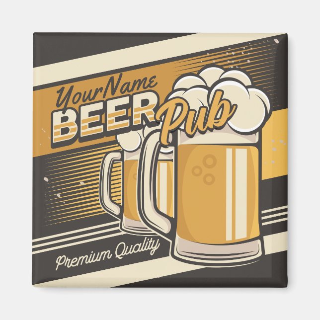 Aimant Bar de pub de bière froide Premium personnalisé (Devant)