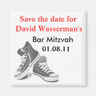 Aimant Bar Mitzvah Baskets Enregistrer la date
