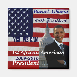 Aimant Barack Obama, 1er président afro-américain_Magnet