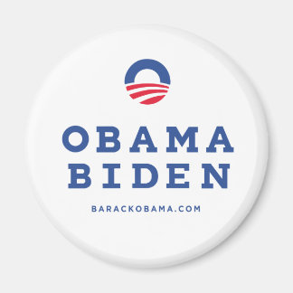 Aimant Barack Obama Biden 2012 Avec Logo "O"