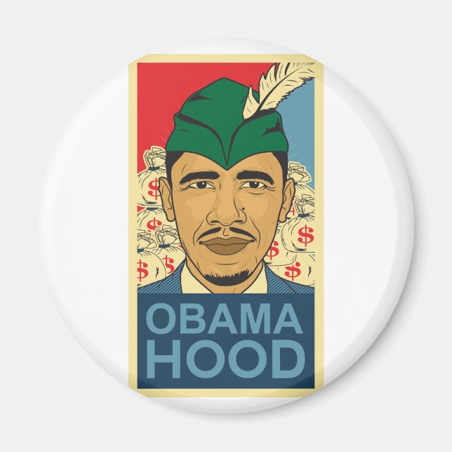 Aimant Barack Obama Hood Robin des Bois Barrack Obama. (Devant)