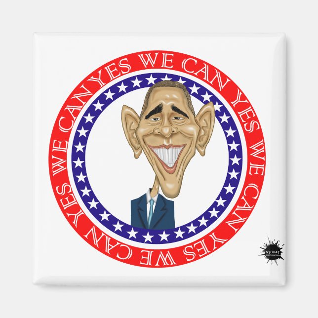 Aimant Barack Obama oui nous pouvons (Devant)