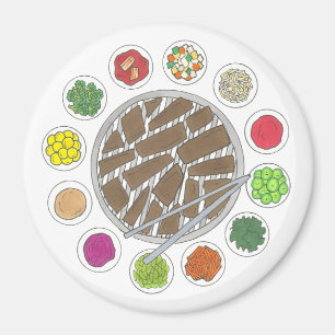 Aimant Barbecue coréen Barbecue rôti Bulgogi Banchan