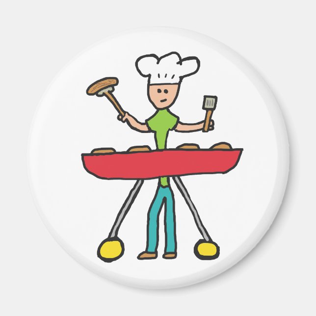 Aimant Barbecue Grillmaster BBQ (Devant)