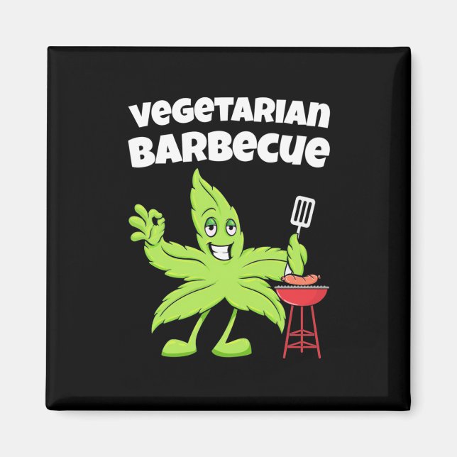 Aimant Barbecue végétarien (Devant)