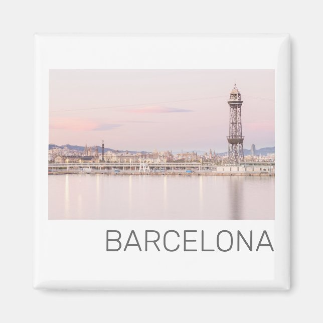 Aimant Barcelona Skyline Sunset Catalogne Espagne (Devant)