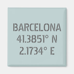 Aimant Barcelone Espagne Latitude et Longitude
