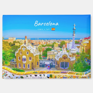 Aimant Barcelone, Espagne - Parc Guell Mosaïque Gaudi