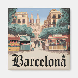 Aimant Barcelone Espagne vintage