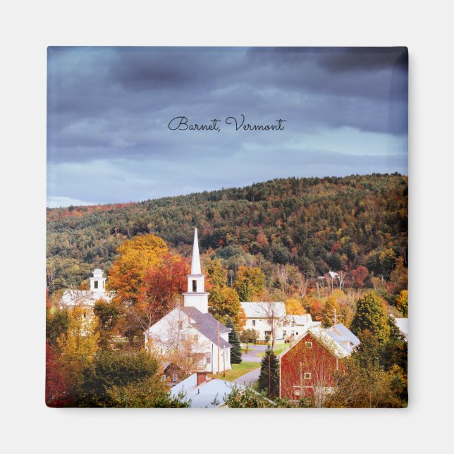 Aimant Barnet, Vermont, couleurs de l'automne (Devant)