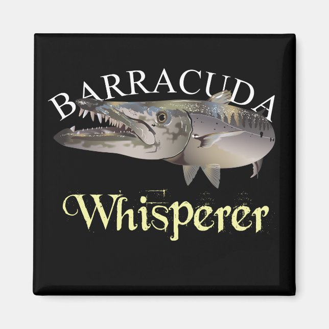 Aimant Barracuda Whisperer de couleur foncée (Devant)