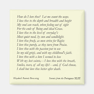 Aimant Barrett Browning - Sonnets du Portugais #43