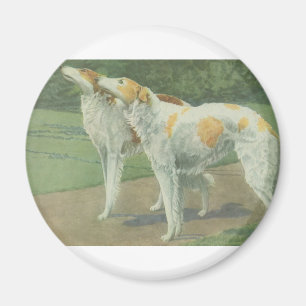 Aimant Barzoï (chien-loup russe)