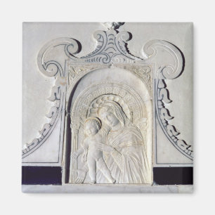 Aimant Bas-relief d'une Vierge à l'Enfant (marbre)
