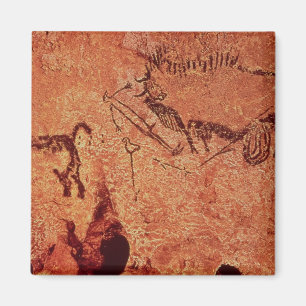 Aimant Basculez la peinture d'une scène de chasse,