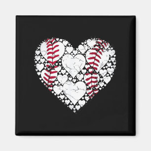 Aimant Baseball Cœur Amour Jeu Sports Fan Jour de Match