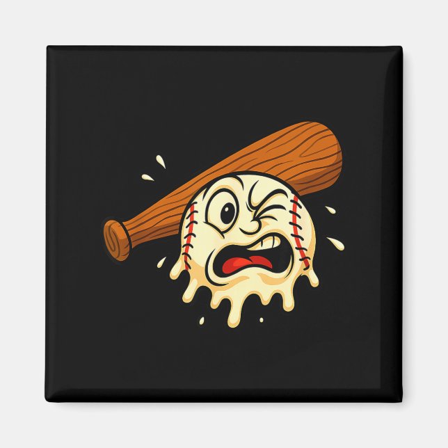 Aimant Baseball Drip Team For Boys Ice Cream Cool  (Devant)