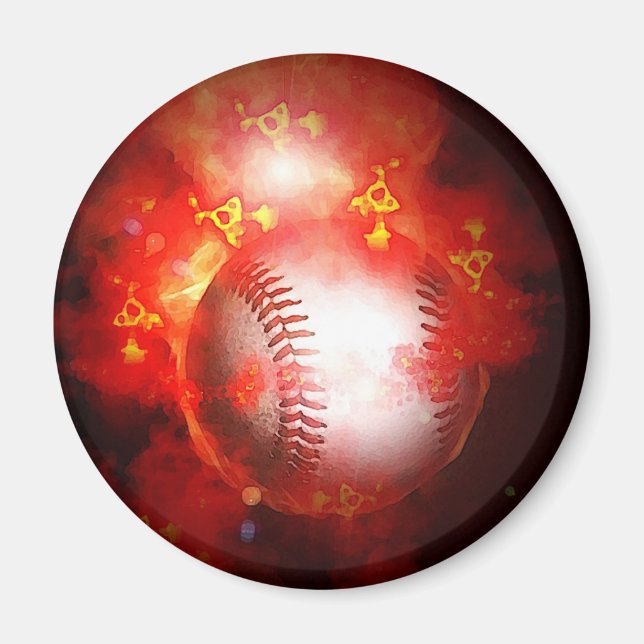 Aimant Baseball flamboyant (Devant)