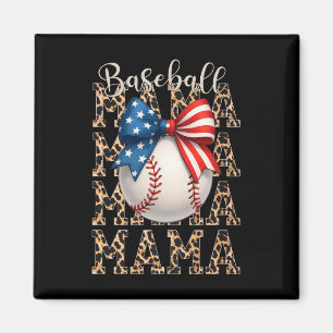 Aimant Baseball Mama Jour Baseball Usa 4 juillet Mo Mo