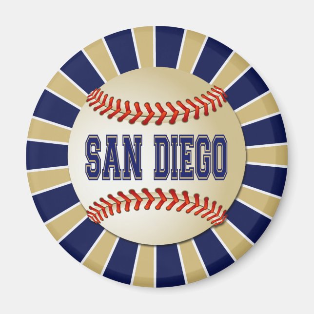 AIMANT BASEBALL RETRO SAN DIEGO (Devant)