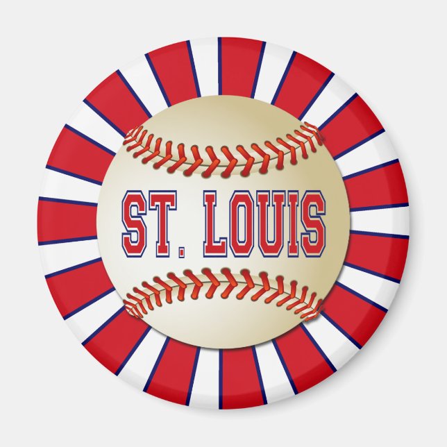 AIMANT BASEBALL RETRO ST LOUIS (Devant)