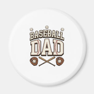 Aimant Baseball Vintage Papa Fête des Pères