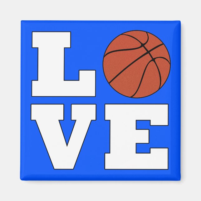Aimant Basket-ball AMOUR Couleur personnalisée Basket-bal (Devant)