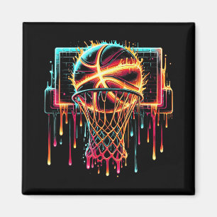 Aimant Basket-ball coloré goutte couleur Splash Hoop Net