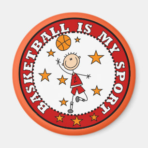 Aimant Basket-ball mes T-shirts et cadeaux de sport