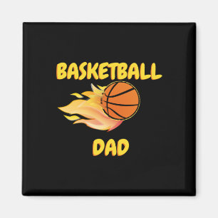 Aimant Basket-ball papa Fiery Basketball Conception cadea
