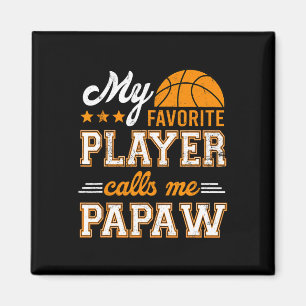 Aimant Basket Mon Joueur Favori M'Appelle Papaw