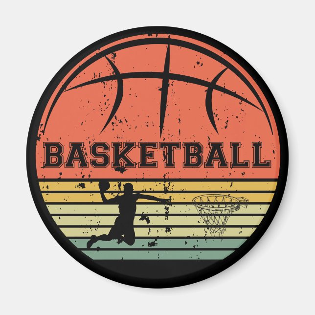Aimant basket vintage (Devant)
