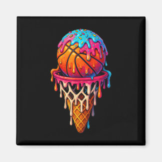Aimant Basketball Ice Cream Drip For Boys Girls Youth Bas