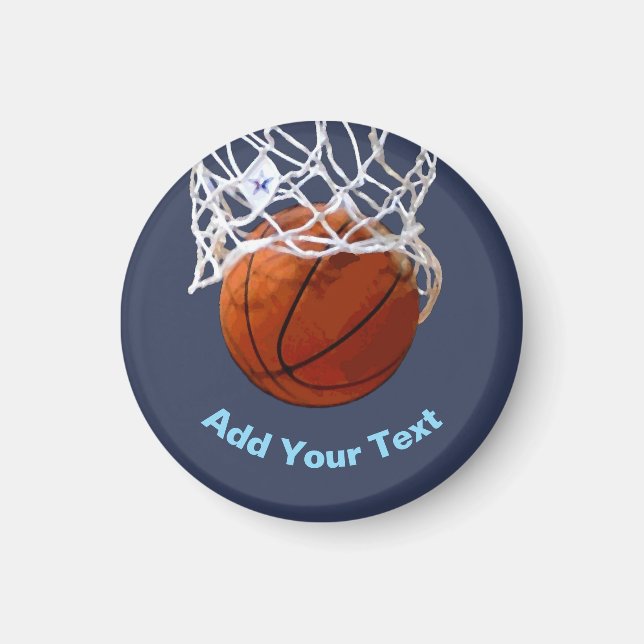 Aimant Basketball Your Name Text Message Slogan Custom (Devant)