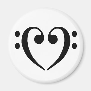 Aimant Bass Clef Heart