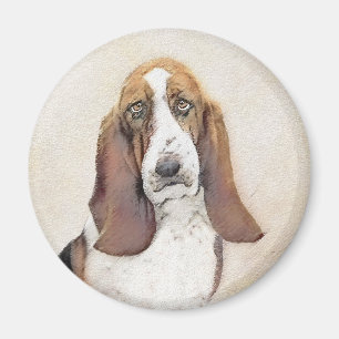 Aimant Basset Hound Peinture - Cute Original Chien Art