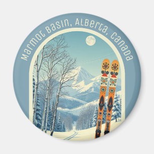 Aimant Bassin Marmot Alberta Canada souvenir de ski