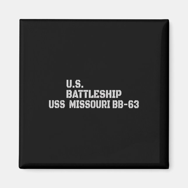Aimant Bataillon Uss Missouri Bb-63 Bataillon Vétérinaire (Devant)