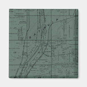 AIMANT BATAVIA ILLINOIS 1871 CARTE FOX RIVER VALLEY