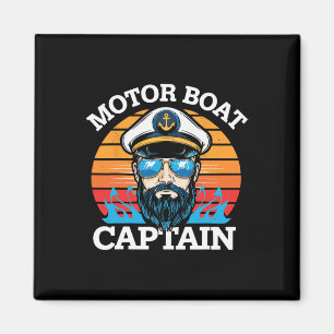 Aimant Bateau à moteur Capitaine Retro Cool nautique Ocea
