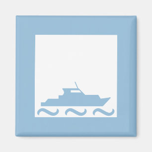 Aimant Bateau bleu pour bébé garçon