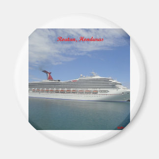 Aimant Bateau de croisière ancré à Roatan, le Honduras