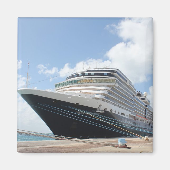 Aimant Bateau de croisière MS Nieuw Amsterdam sur Aruba (Devant)
