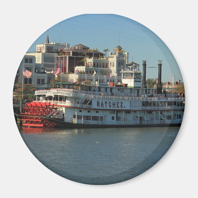 Aimant Bateau de la rivière Natchez à La Nouvelle-Orléans (Devant)