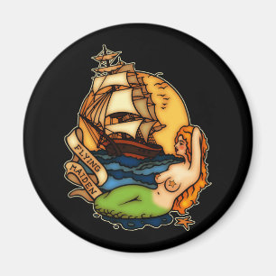 Aimant Bateau de sirène et de pirate