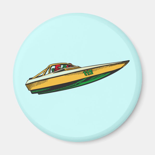 Aimant Bateau de vitesse (Devant)